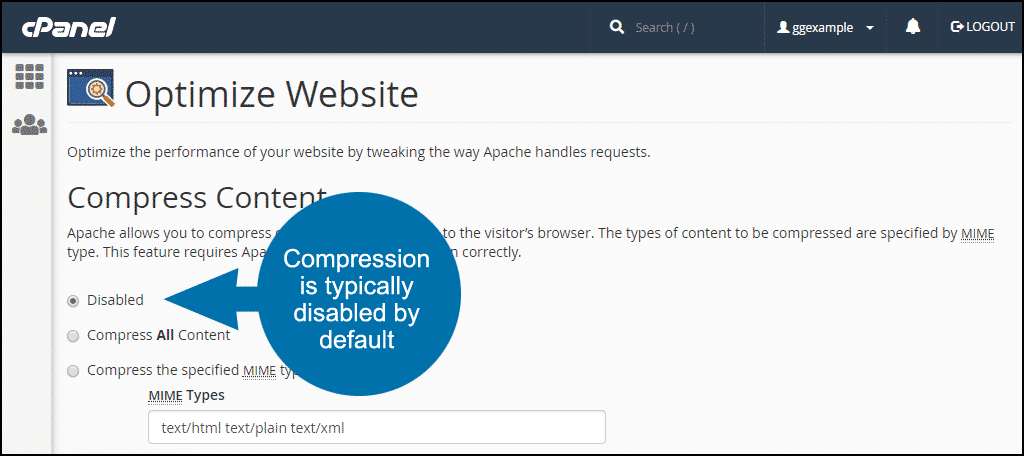 cPanel optimize 03
