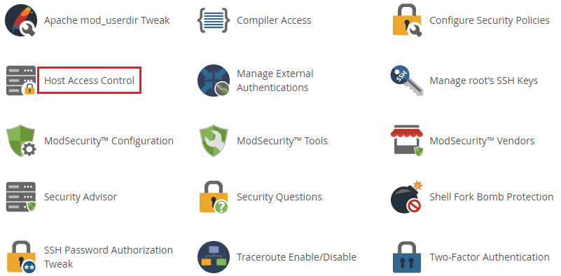 Host Access Control