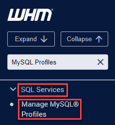 Manage MySQL® Profile