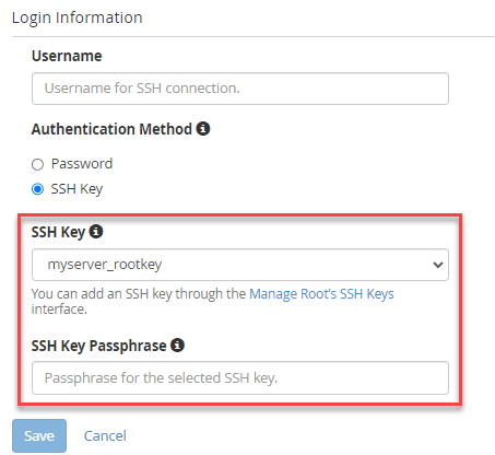 Manage MySQL® Profile