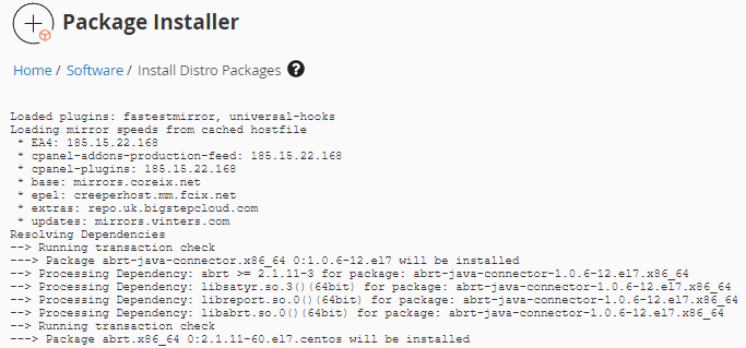 Install Distro Packages
