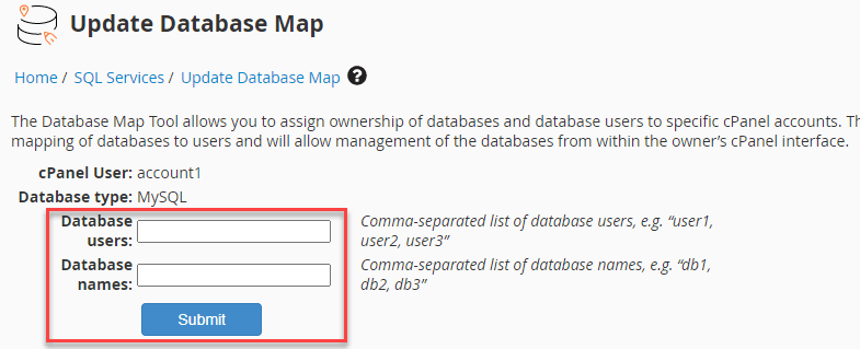 Database Map Tool
