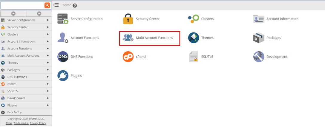 whm multi account functions min