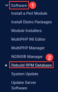 Rebuild RPM Database